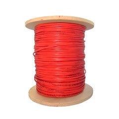 Shielded Plenum Fire Alarm / Security Cable, Red, 18/2 (18 AWG 2 Conductor), Solid, FPLP, Spool, 1000 foot