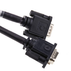 Plenum SVGA Cable, Black, HD15 Male, Coaxial Construction, Shielded, 50 foot