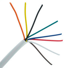 Plenum Security Cable, White, 22/8 (22 AWG 8 Conductor), Stranded, CMP, Pullbox, 1000 foot