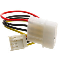 4 Pin Molex to Floppy Power Cable, 5.25 inch Male to 3.5 inch Female, 6 inch