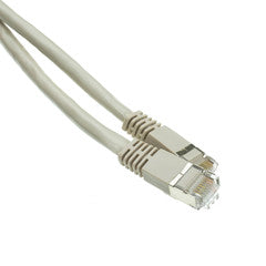 Shielded Cat6a Gray Ethernet Patch Cable, Snagless/Molded Boot, 500 MHz, 50 foot