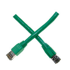 Cat8 Green S/FTP Ethernet Patch Cable, Molded Boot, 40Gbps - 2000MHz, 4-Pair 24AWG Stranded Pure Copper, RJ45 Male, 50 foot