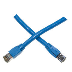 Cat8 Blue S/FTP Ethernet Patch Cable, Molded Boot, 40Gbps - 2000MHz, 4-Pair 24AWG Stranded Pure Copper, RJ45 Male, 35 foot