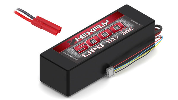 Redcat Racing HX-500030C-3S-BV2 Hexfly LIPO Battery , 5000mAh  30c  11.1V (139mm x 47mm x 39.5mm) ***MUST USE A LIPO SPECIFIC CHARGER***