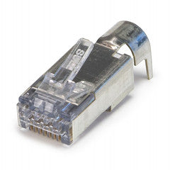 Platinum Tools ezEX-RJ45 Cat6a Shielded Crimp Plugs, external ground,  50 Pieces Jar