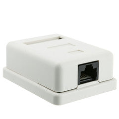 Cat5e Single Surface Mount Box, Unshielded