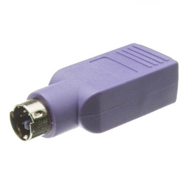 USB to PS/2 Keyboard/Mouse Adapter Purple USB Type A Female to PS/2 (MiniDin6) Male