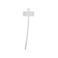 Nylon Cable Tie with Label (1 inch x 0.35 inch), 18 pound weight limit, 100 Pieces, 4 inch