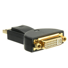 DisplayPort to DVI Adapter, DisplayPort Male to DVI Female, Only works from DisplayPort to DVI