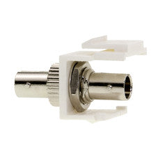 Keystone, White, ST Fiber Optic Network Coupler