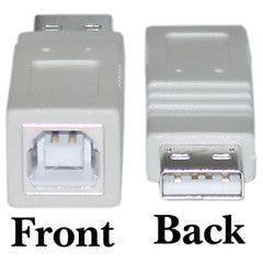 USB A to B Adapter, Type A Male to Type B Female