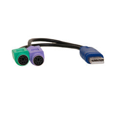 USB to PS/2 Active Adapter, USB Type A Male to 2 PS/2 Female (Keyboard and Mouse)