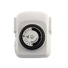 Mechanical Timer 24 Hour with Single 3-Prong Outlet - UL Rated