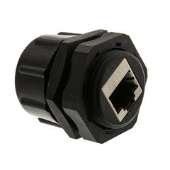 Shielded Outdoor Waterproof Cat6 Coupler, RJ45 Female to Female, With Cap, Wall Plate Mount