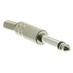 1/4 inch Male Mono Connector, Solder Type, Metal