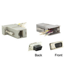 Modular Adapter, Gray, DB9 Male to RJ45 Jack