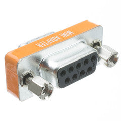 Mini Null Modem Adapter, DB9 Female to DB9 Female