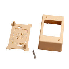 Single Gang Surface Mount Box for Raceways, low voltage, Ivory