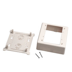 Dual Gang Surface Mount Box for Raceways, low voltage, White