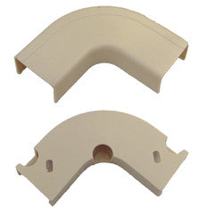 1.25 inch Surface Mount Cable Raceway, Ivory, Flat 90 Degree Elbow