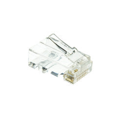 CAT6 Crimp Connectors for Solid and Stranded Cable w/ staggered guides (100 Pcs Per Bag)