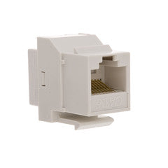 Cat6 Keystone Inline Coupler, White, RJ45 Female