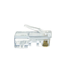 Platinum Tools EZ-RJ45 Cat5e Crimp Plugs, Slide Through Wires, 100 Pieces Jar