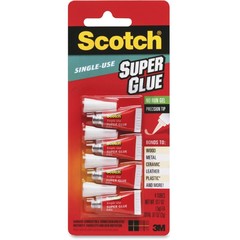 3M Scotch Single Use Super Glue Gel, .07oz 4 tubes/pk