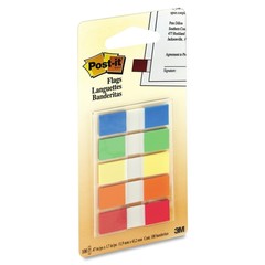 3M Post-it Flags to Go Assorted 5 Colors/pk, .47 in x 1.7 in 20 flags/color