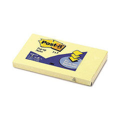 3M Post-it Pop Up Notes, Canary Yellow,  Virgin Paper, 3 x 5 inch 100-sheet pads, 1 pad/pack