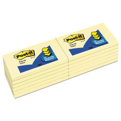 3M Post-it Pop Up Notes, Canary Yellow,  Virgin Paper, 3 x 5 inch 100-sheet pads, 12 pads/pack