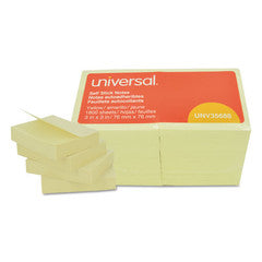 Universal Self-Stick Note Pads, 3 x 3, Yellow, 100-Sheet, 18/Pack