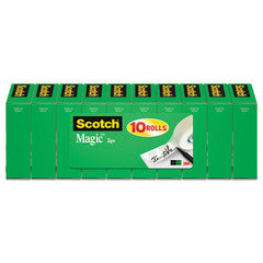 Scotch Magic Tape Refill, 3/4 inch x 1296 inch, 1-inch Core, Clear, 10-pack