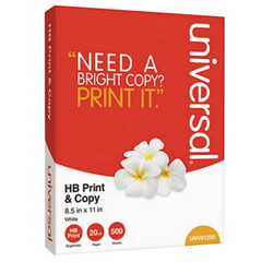 Universal 91200 Multipurpose Paper 96 Bright 20lb, 8.5x11 White 5000 Sheets - UNV91200