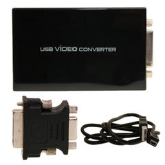 USB 2.0 to DVI/VGA Adapter, Add Extra Monitor to Computer/Laptop, Hassle Free, USB Type A Male to DVI w/ VGA Adapter