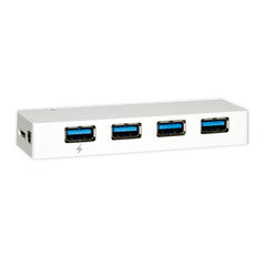 USB 3.0 Super Speed Desktop Hub, White, 4 Port, Self Powered