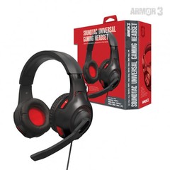 Hyperkin SoundTac Over the ear headset with boom-style microphone, 3.5 mm audio jack with 4 foot cable