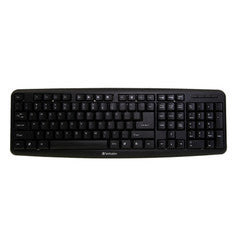 Slimline Corded USB Keyboard, Black, Standard 107 Key