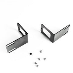 1U 23 inch Telco Rack Mounting Brackets (pair) Black Powder Coat