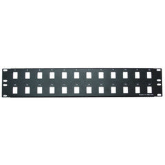 Rackmount 24 Port Blank Keystone Patch Panel, 2U