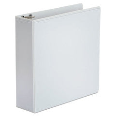 Universal Economy Round Ring View Binder, 3 inch Capacity, White - UNV20992