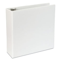 Universal Slant-Ring Economy View Binder, 4 inch Capacity, White - UNV20994