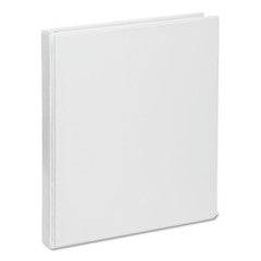 Universal Deluxe Round Ring View Binder, 1/2 inch Capacity, White - UNV20702