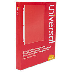 Universal Top-Load Poly Sheet Protectors, Nonglare, Economy, Letter, 200/Box - UNV21127