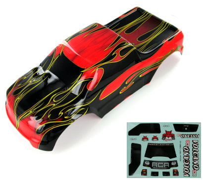 Redcat Racing 88049-R 1/10 Truck Body, Red Flame  