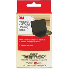 3M Notebook Screen Cleaning Wipes, 24 wipes/pk