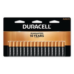 Duracell CopperTop Alkaline Batteries, AAA, MN2400B16Z, 16/PK