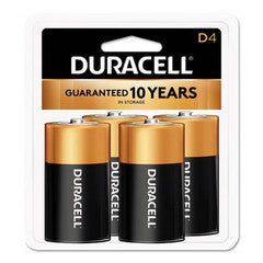 Duracell CopperTop Alkaline Batteries, D, MN1300R4Z, 4/PK