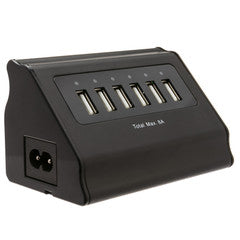 USB 6 Port Desktop Charge Station 8A