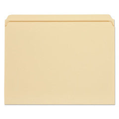 Universal File Folders, 1/3 Cut Assorted, One-Ply Top Tab, Letter, Manila, 100/Box - UNV12113